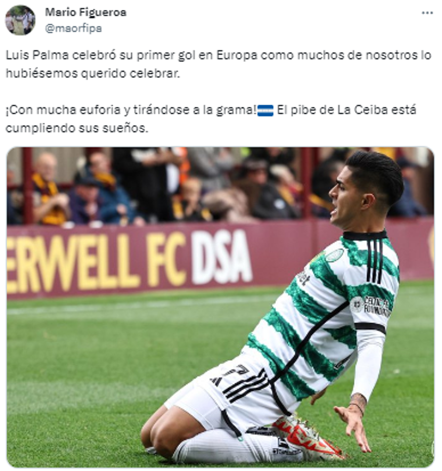 Luis Palma desata locura, mensaje del Celtic y furor por su golazo