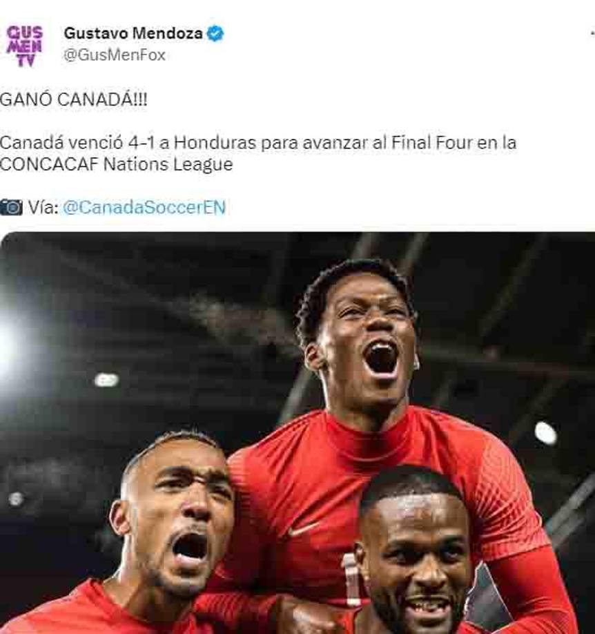 El posteo del periodista mexicano Gustavo Mendoza de Fox Sports.