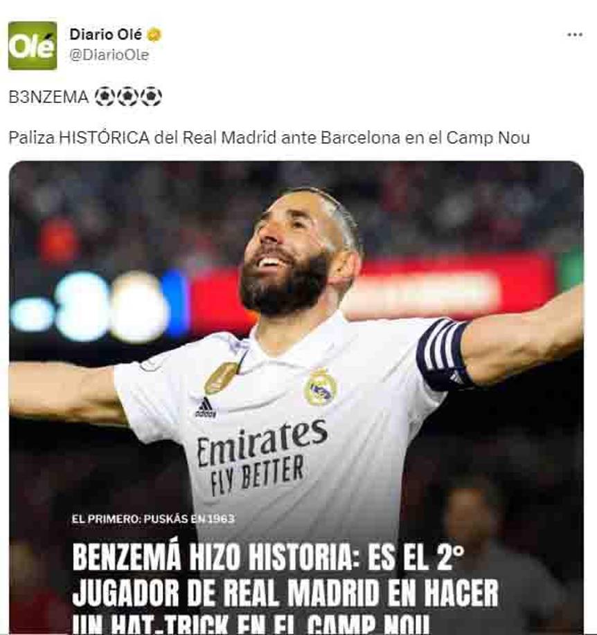 Diario Olé de Argentina.