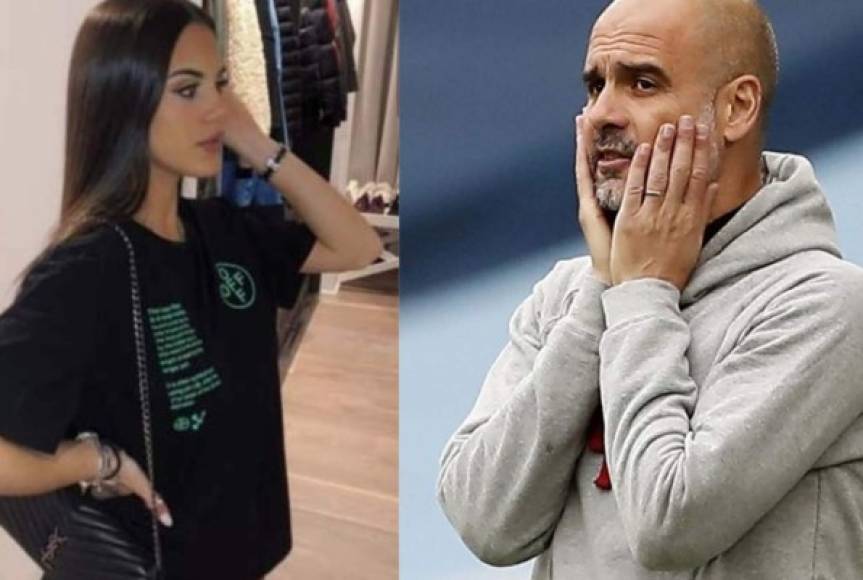 Escándalo en Inglaterra. María Guardiola, una de las hijas de Pep Guardiola, ha sico captado besándose con un destacado futbolista de la Premier League. Fotos Instagram y AFP.