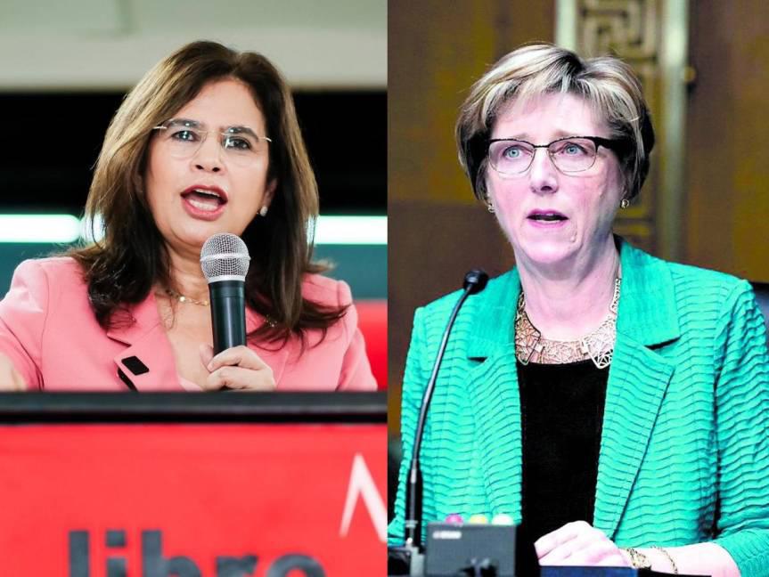 Rixi Moncada se reúne con la embajadora Laura Dogu