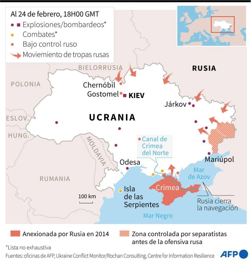 Ucrania pide ayuda ante ataque ruso y se moviliza para defenderse