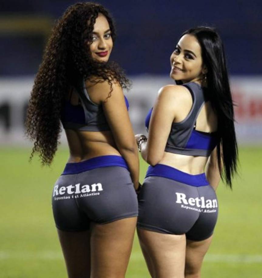 Diana Johnson y Jeimy Álvarez engalanaron el clásico Real España-Motagua.