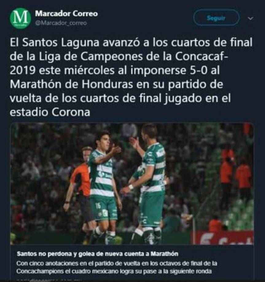 Diarios de México destacaron la goleada del Santos Laguna.