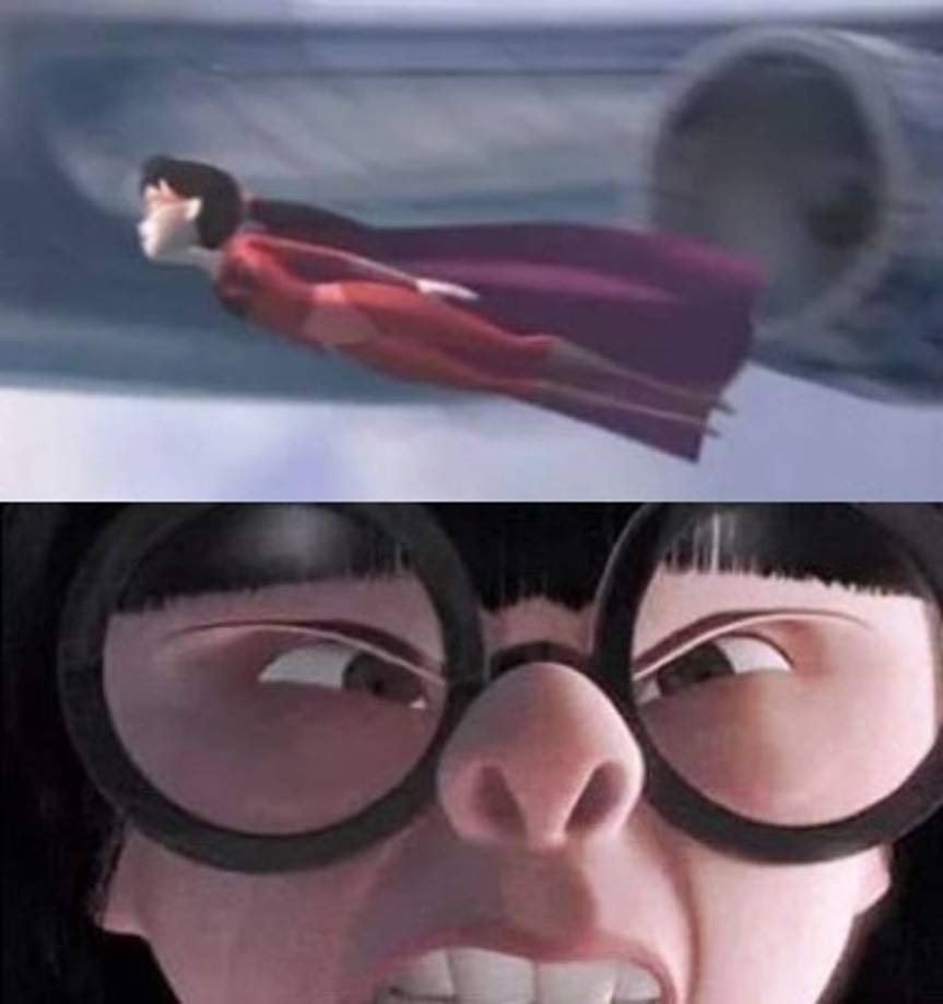 La anécdota de Edna en “Los Increíbles” de una superheroína que solo era una adolescente y muere en las turbinas de un avión.