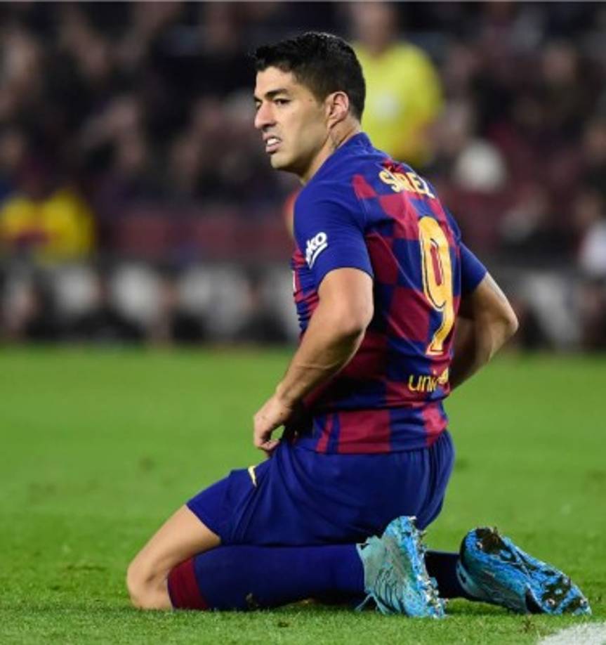 Luis Suárez se lamenta tras una ocasión fallada del Barcelona.