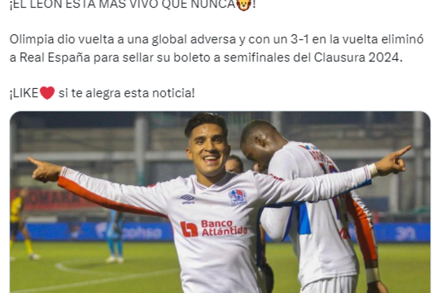 ”¡El León está más vivo que nunca!”, publicó el portal Fútbol de Centroamérica en sus redes sociales.