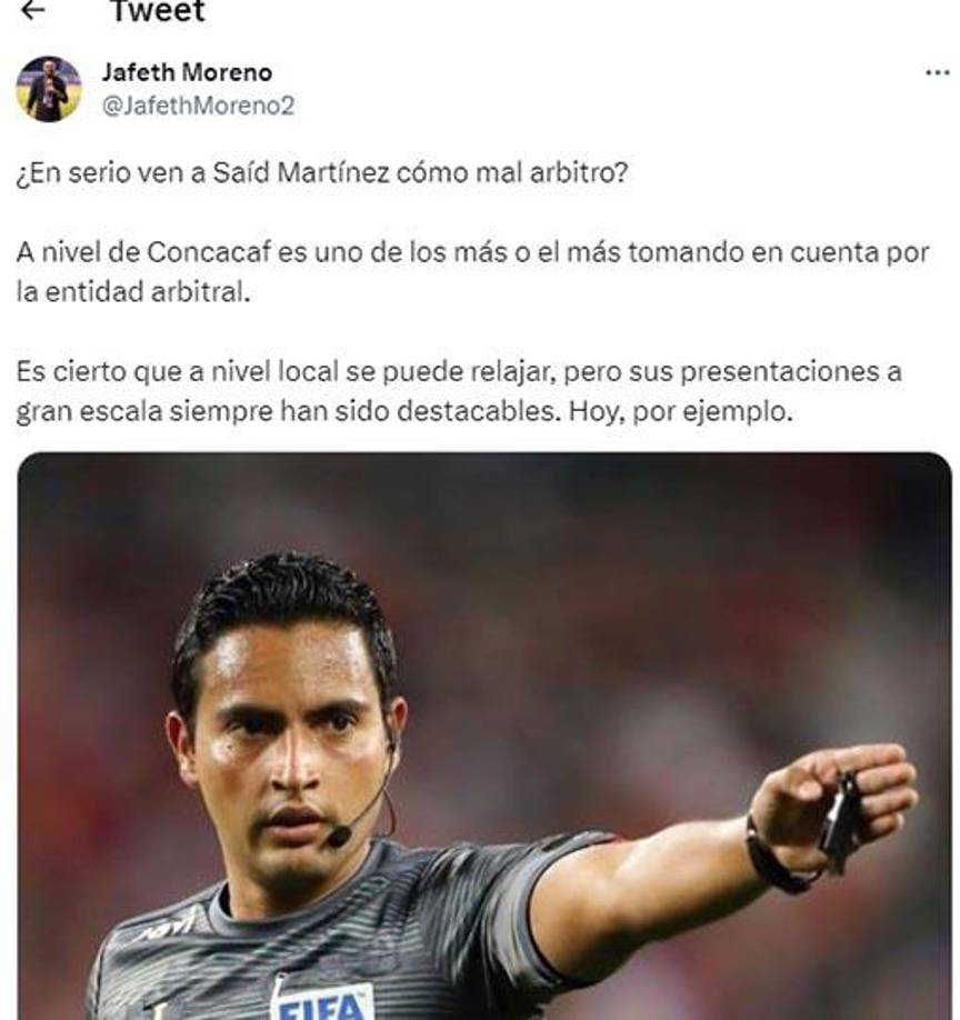 Por otra parte, la prensa hondureño le dio su voto de confianza al trabajo de Said Martínez.