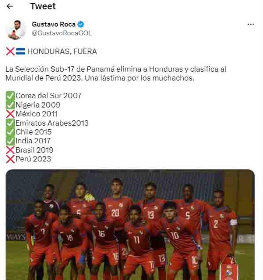 Por su parte la prensa hondureña lamentó la eliminación de Honduras.