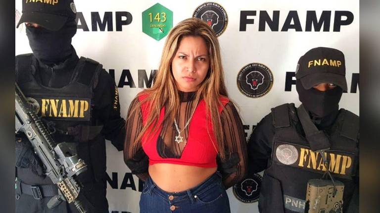 Agentes de la FNAMP la presentaron en las instalaciones de esa entidad en Tegucigalpa.