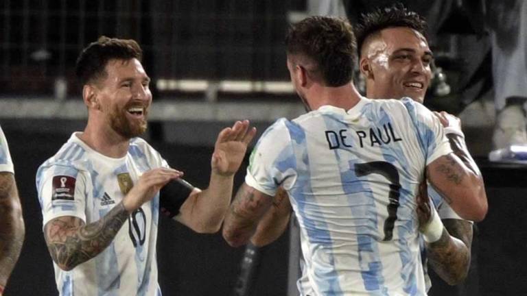 Los goleadores del partido para Argentina: Messi, Rodrigo De Paul y Lautaro Martínez.