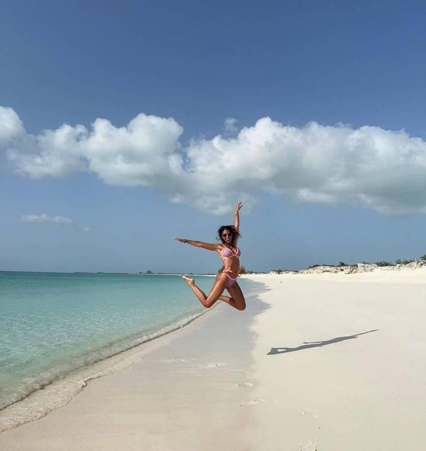 La pareja argentina siempre aprovecha el momento para dar un poco de color a su piel y la playa es su zona de escape.