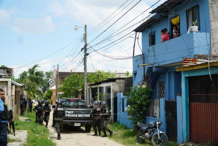 Operativo termina en tiroteo entre policías y pandilleros en la Col. La Unión de San Pedro Sula (Fotos)