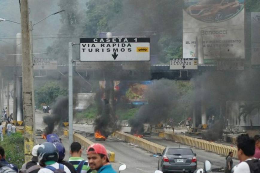 Las imágenes de los daños que dejan las protestas en Honduras