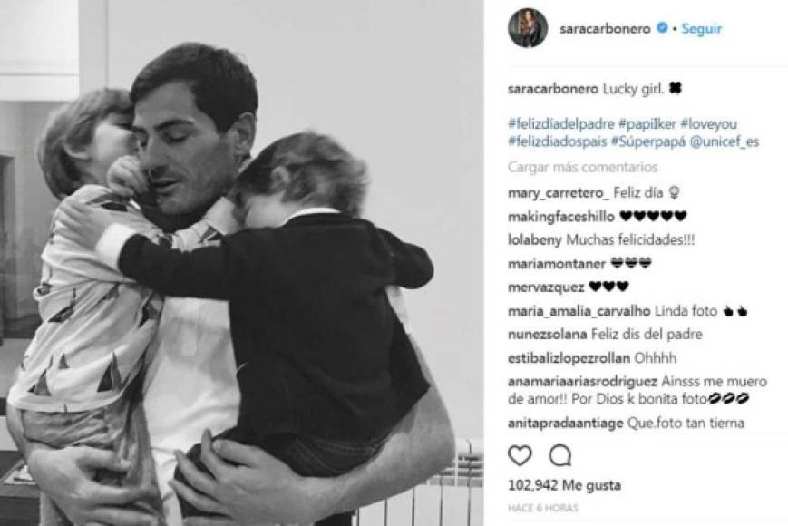 Sara Carbonero, esposa de Iker Casillas, le dedicó emotivas palabras al portero español.