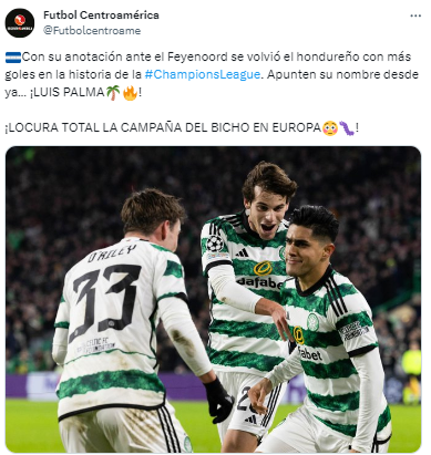Fútbol Centroamérica: “Apunten su nombre desde ya... ¡LUIS PALMA! ¡LOCURA TOTAL LA CAMPAÑA DEL BICHO EN EUROPA!”.
