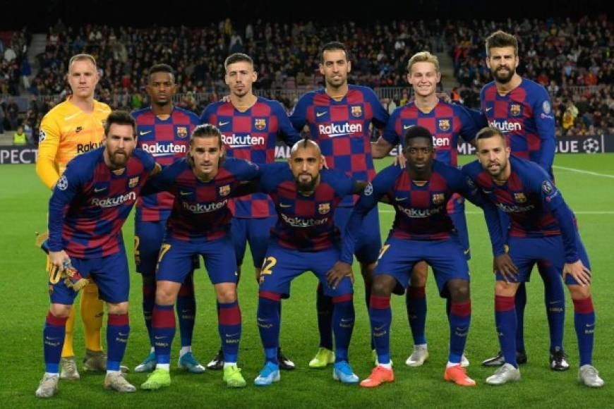Este fue el 11 titular del FC Barcelona para el choque ante los checos. Dembélé fue la sorpresa al reemplazar al lesionado Luis Suárez.