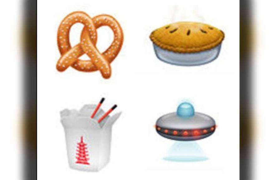 Los nuevos dibujos de comida incluyen el brócoli, chuletón, pastel recién horneado, una lata de tomate, un coco y un pretzel.