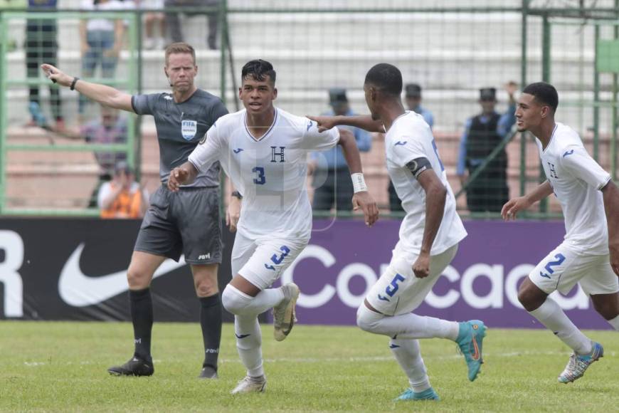 Geremy Rodas anotó el segundo gol de la Sub-20 de Honduras en la recta final del primer tiempo.