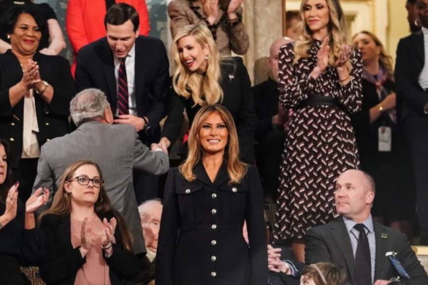 La familia Trump llegó a Capitolio de EEUU para ver al presidente Donald Trump dar su segundo discurso sobre el Estado de la Unión.