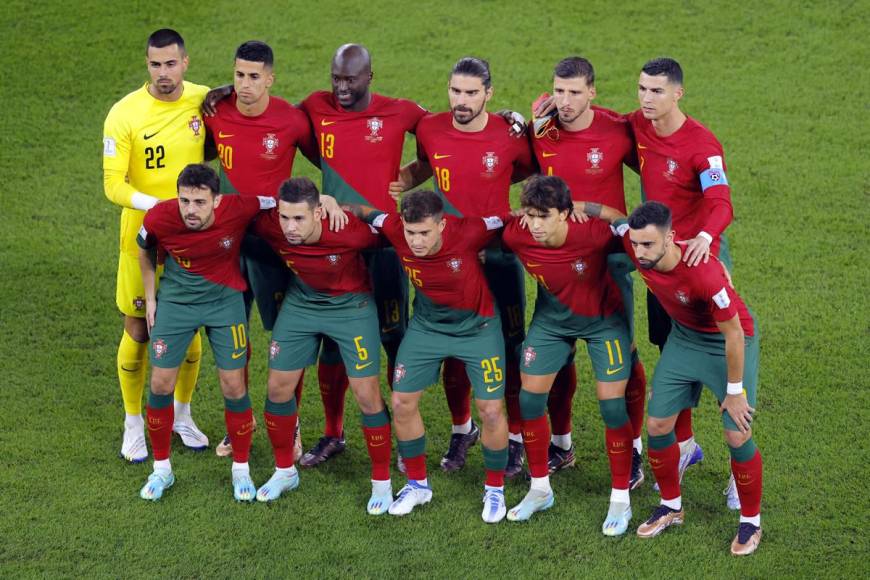 El 11 titular de Portugal posando antes de enfrentar a Ghana.