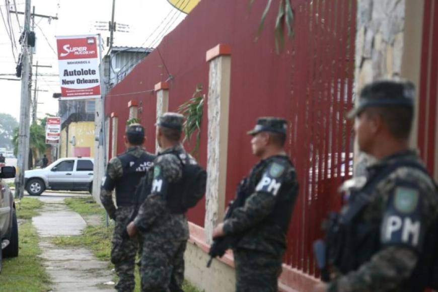 El autolote New Orleans fue allanado en el marco de la 'Operación Avalancha II' en San Pedro Sula.