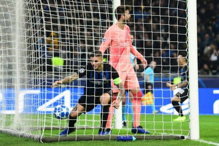 El delantero argentino Mauro Icardi amargó al Barcelona al anotar el gol del empate de Inter en el minuto 87.