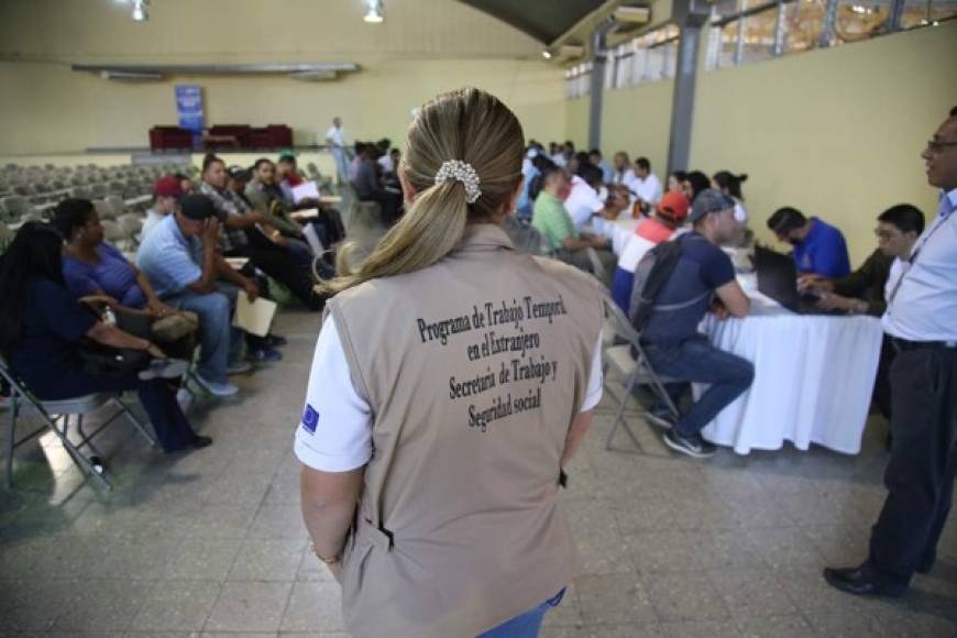 Centenares de personas interesadas en obtener una visa temporal de trabajo en Estados Unidos llegaron ayer al Instituto de Formación Profesional (Infop) a presentar sus documentos.