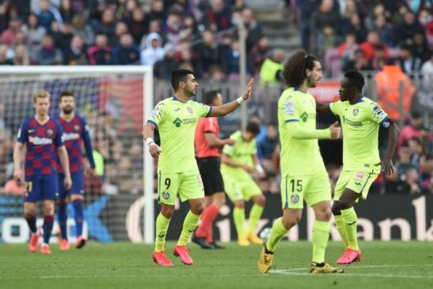 El Getafe se mostró aguerrido en el encuentro y estuvo a punto de sacarle el empate al Barcelona.