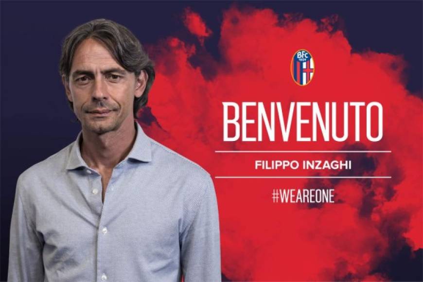 Filippo Inzaghi será el entrenador de Bolonia . El ex delantero italiano, que ha firmado un contrato de dos años, regresa a la Serie A después de comenzar su carrera como entrenador en el banquillo de Milan. Foto Twitter