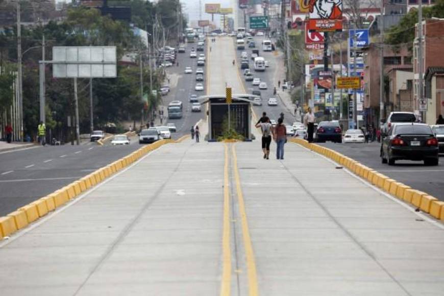 Para garantizar un servicio más rápido, se van a acondicionar carriles exclusivos -como se intentó en Tegucigalpa en los bulevares Suyapa y Centroamérica-, evitando que los demás vehículos los invadan, generando menos tráfico en la ciudad.