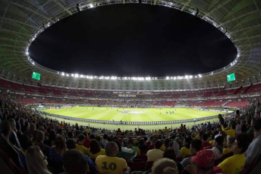 Así lució el estadio Beira Río de Porto Alegre.