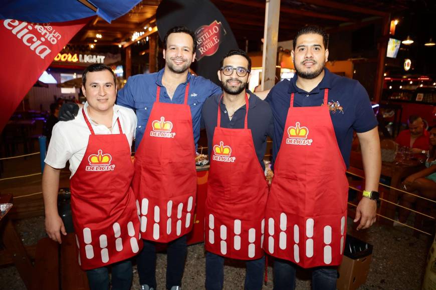 Kevin Pineda, Sidney Panting, Fuad Abufele y Osman López