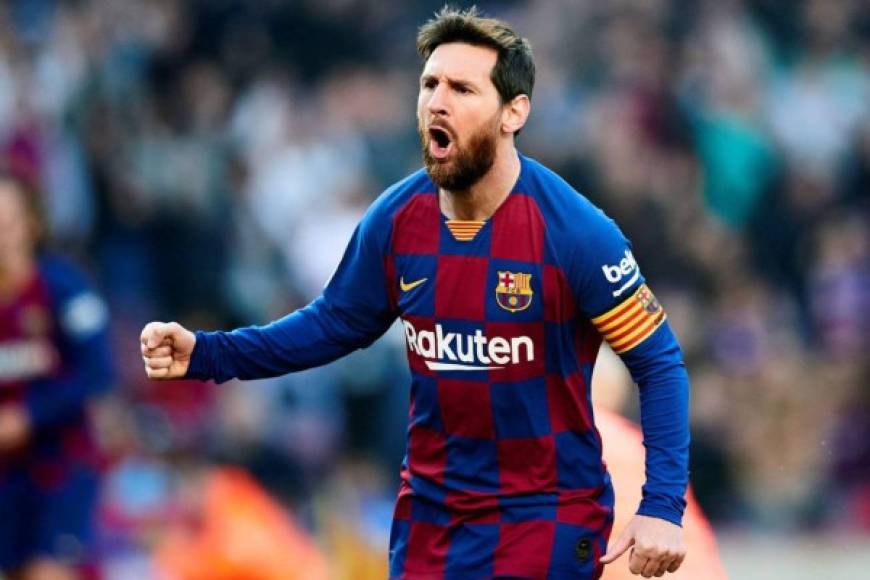 6. Lionel Messi (Barcelona) - El delantero argentino ha marcado 19 goles en esta temporada de la Liga Española, sumando 38 puntos.