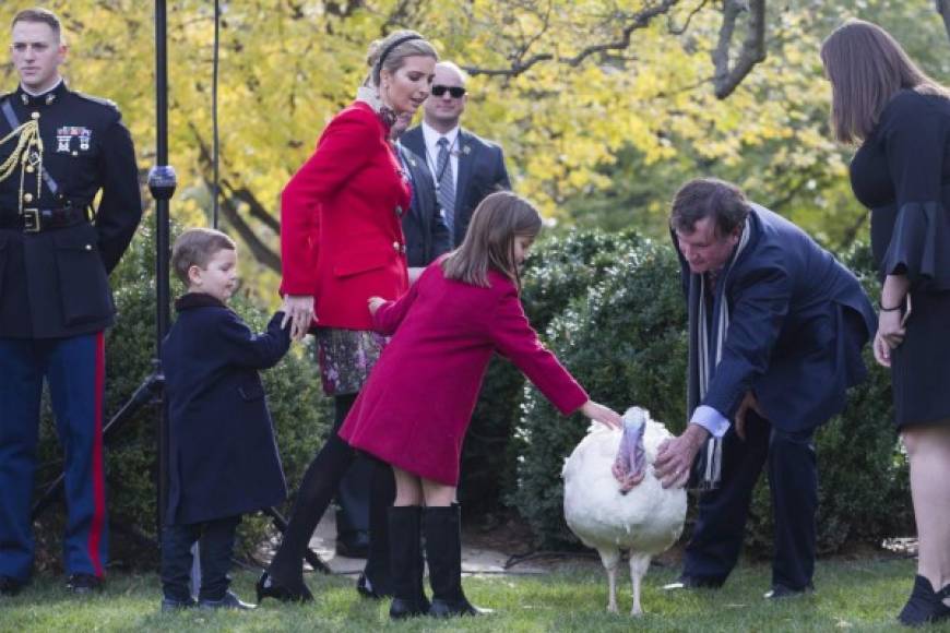 Arabella fue una de las más curiosas con la ceremonia del pavo en la Casa Blanca.