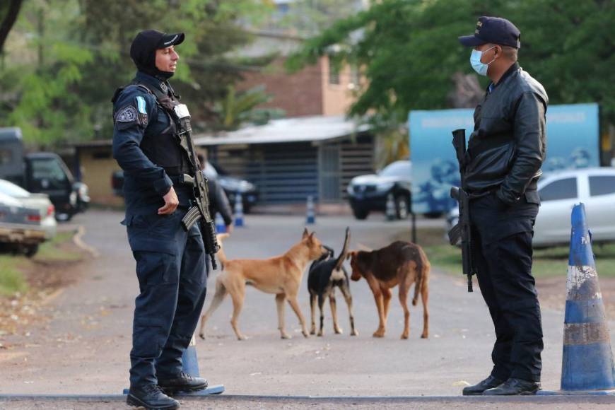 Intenso movimiento en Los Cobras a pocas horas de la extradición de Juan Orlando Hernández (Fotos)