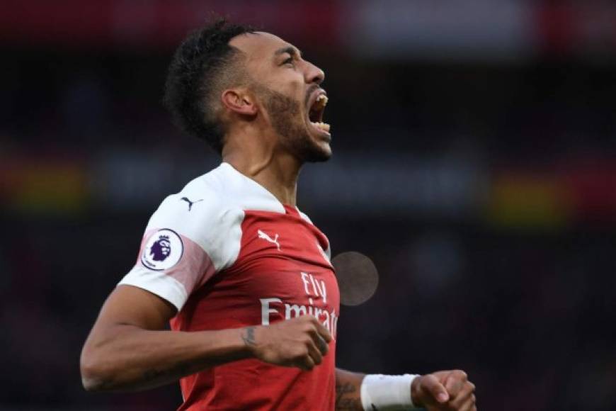 Pierre-Emerick Aubameyang: (El delantero de Gabón destaca en el Arsenal de la Premier League de Inglaterra).