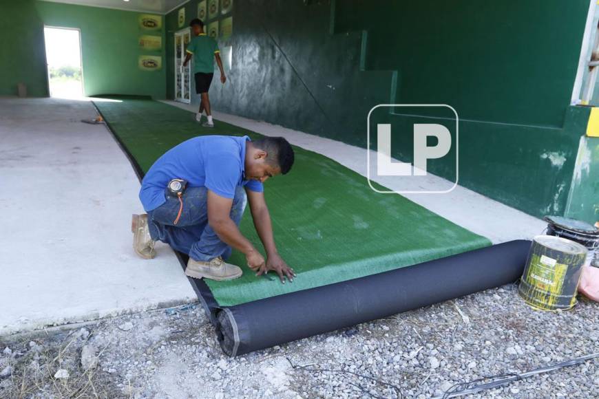 La zona interior del estadio Parrillas One tendrá su grama artificial.