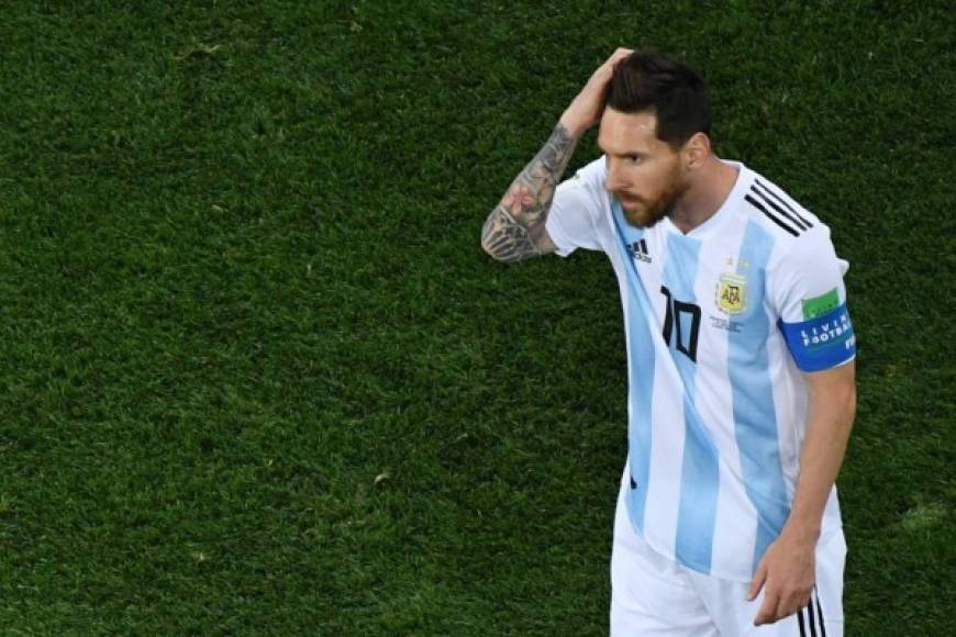 Lionel Messi no ha podido marcar un tan solo gol en el Mundial de Rusia tras dos juegos. Ante Islandia erró un penal y ante Croacia estuvo desaparecido.
