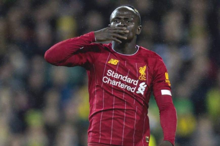 4. Sadio Mané - El extremo senegalés del Liverpool tiene un valor de 150 millones de euros.