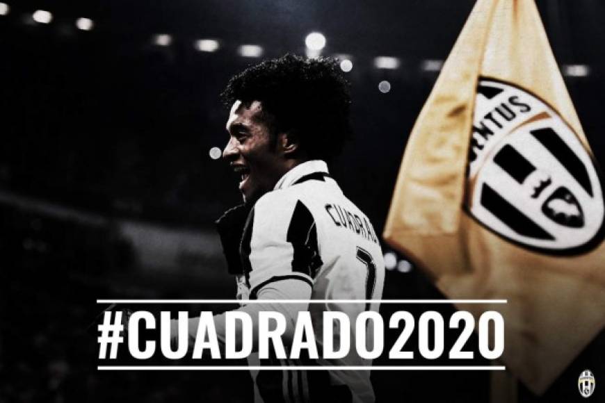 La Juventus, campeón de Italia por sexto año consecutivo, anunció que ejecuta la compra del colombiano Juan Cuadrado, jugador del Chelsea que ha militado en el equipo italiano durante las dos últimas campañas en calidad de cedido a cambio de 2 millones de dólares en la primera y 5,59 en la segunda.