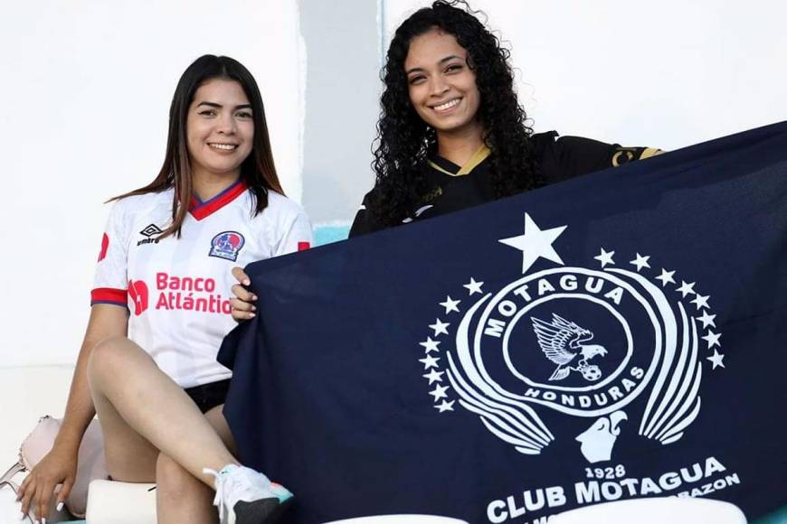 ¡Bellas de la semifinal! Las chicas que cautivaron en el Motagua-Olimpia en el Nacional