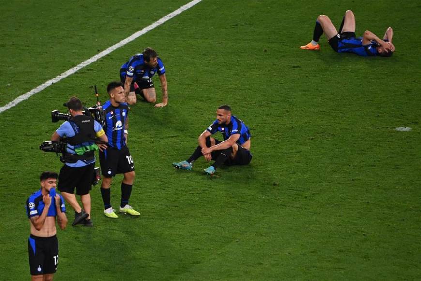 Estas son algunas de las dolorosas imágenes del Inter tras perder la final ante el City.