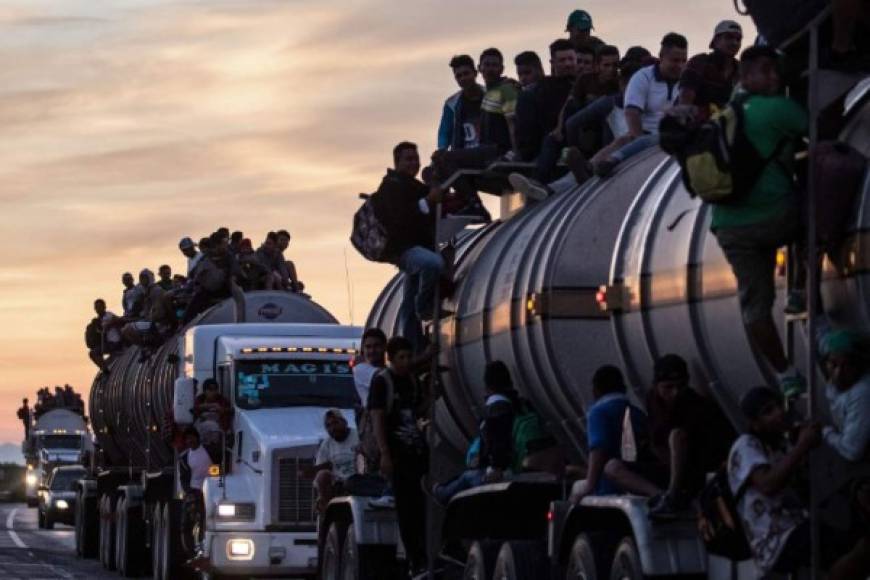 Los migrantes esperan llegar a la frontera de EEUU en las próximas dos semanas.