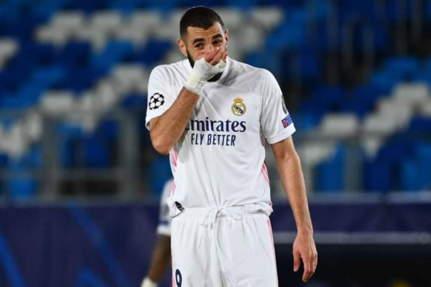 Karim Benzema entró de cambio, pero no pudo marcar.