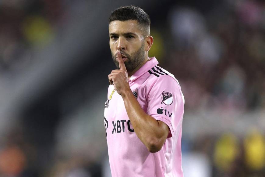 La celebración de Jordi Alba tras marcar su primer gol en la MLS con el Inter Miami.