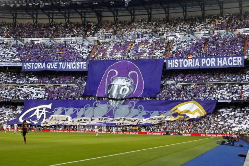 Aspecto que ofrecian las gradas del estadio Santiago Bernabéu.