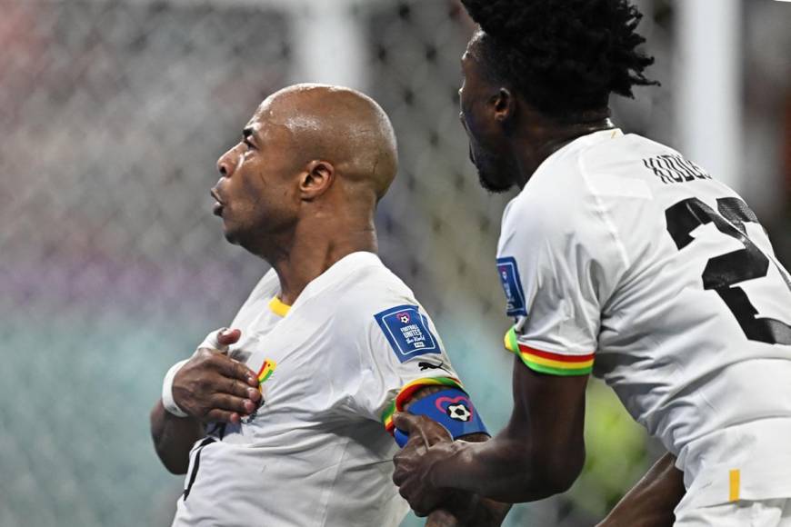 El capitán ghanés André Ayew marcó el empate 1-1 ante Portugal.
