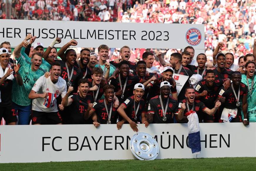 El Bayern de Múnich, campeón este sábado de la Bundesliga 2022-2023 de fútbol, reforzó todavía más su dominio en el palmarés histórico del torneo, donde ha ganado 33 títulos, incluyendo los 11 últimos.