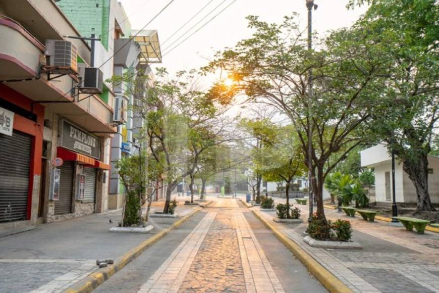 Fotos de San Pedro Sula desértica por Coronavirus